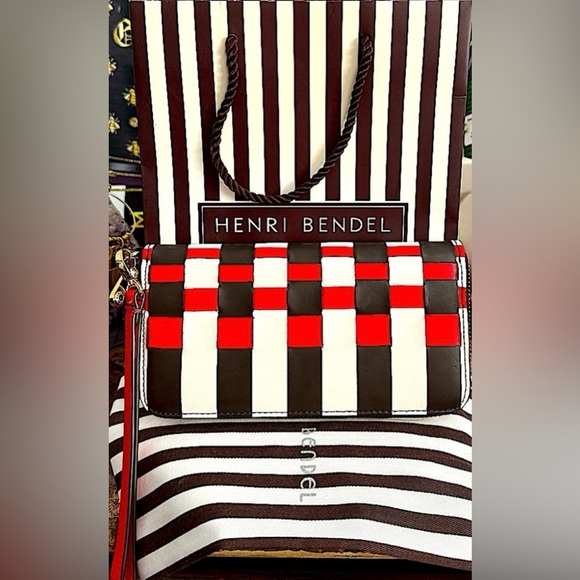 !!!SOLD!!! Henri Bendel Tri-Color Woven Leather Wristlet Wallet NWT w/Dust Bag - Picture 1 of 4